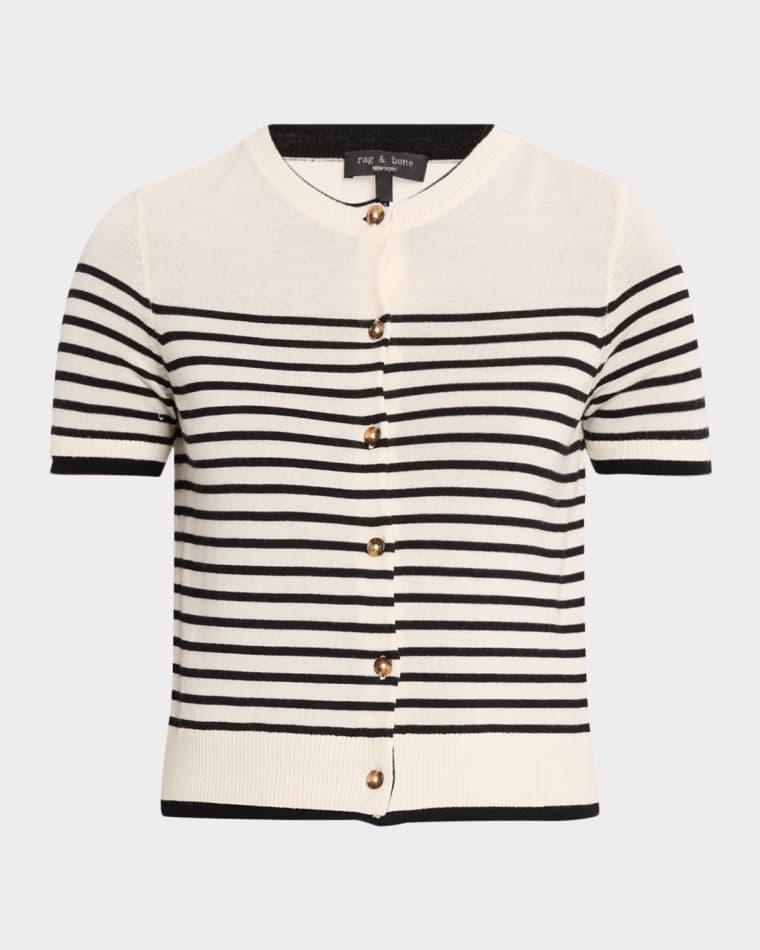 Anne Short-Sleeve Wool Cardigan by RAG&BONE