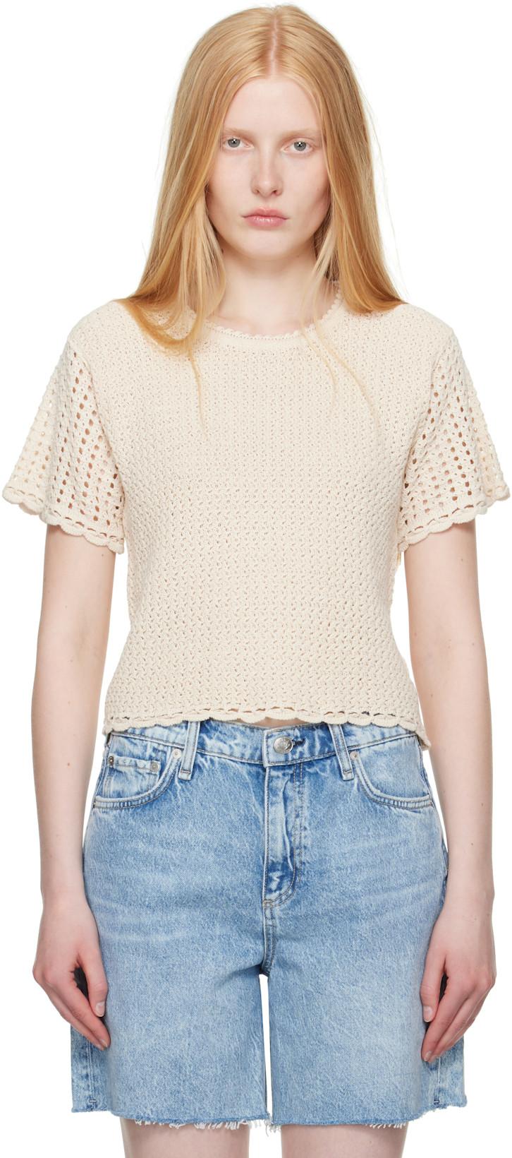Beige Khloe Short Sleeve T-shirt by RAG&BONE