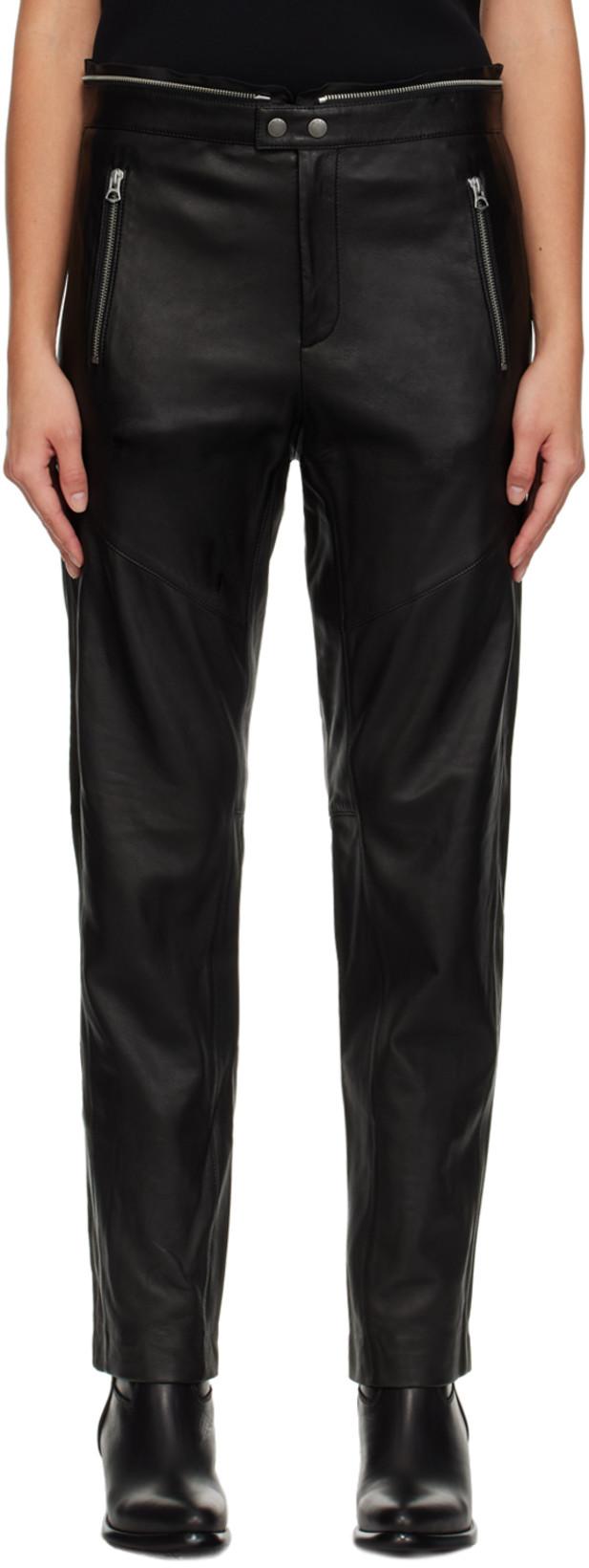 Black Sedona Moto Leather Pants by RAG&BONE