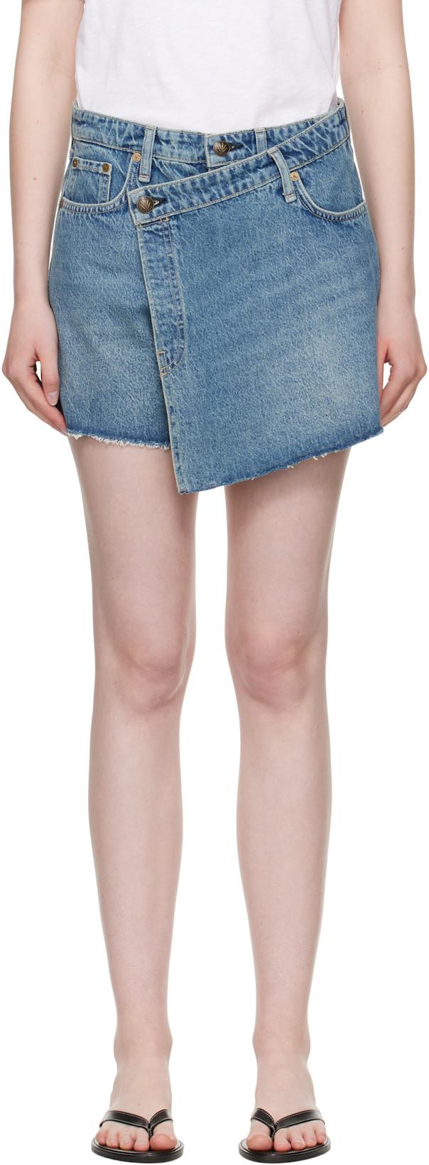 Blue Belinda Denim Mini Skort by RAG&BONE