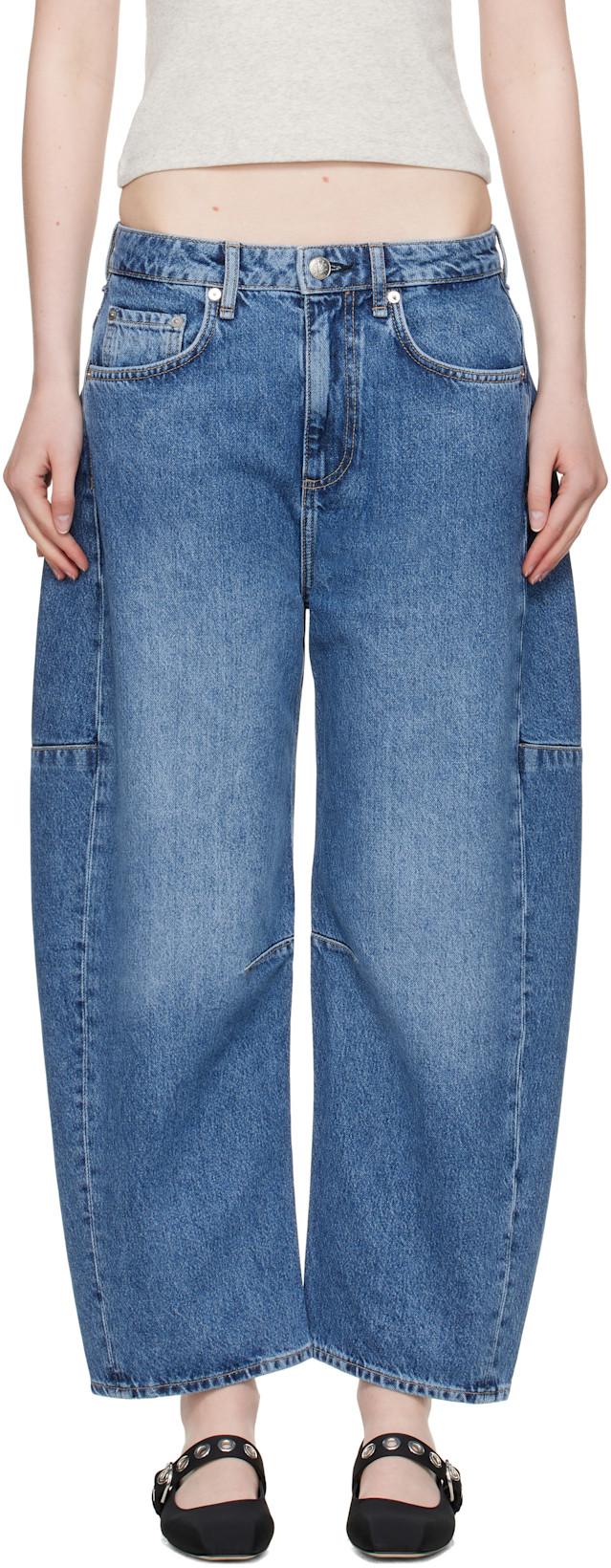 Blue Charlie Ankle-Length Barrel Jeans by RAG&BONE