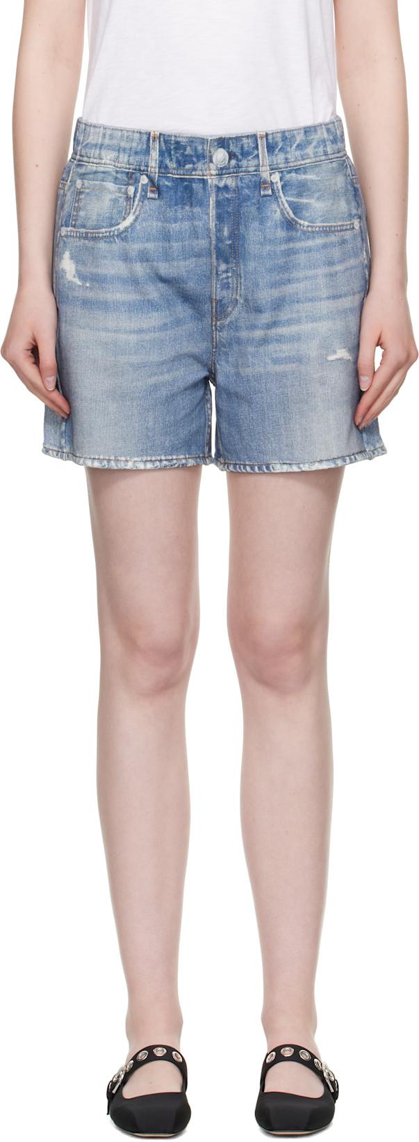 Blue Miramar Terry Walking Shorts by RAG&BONE