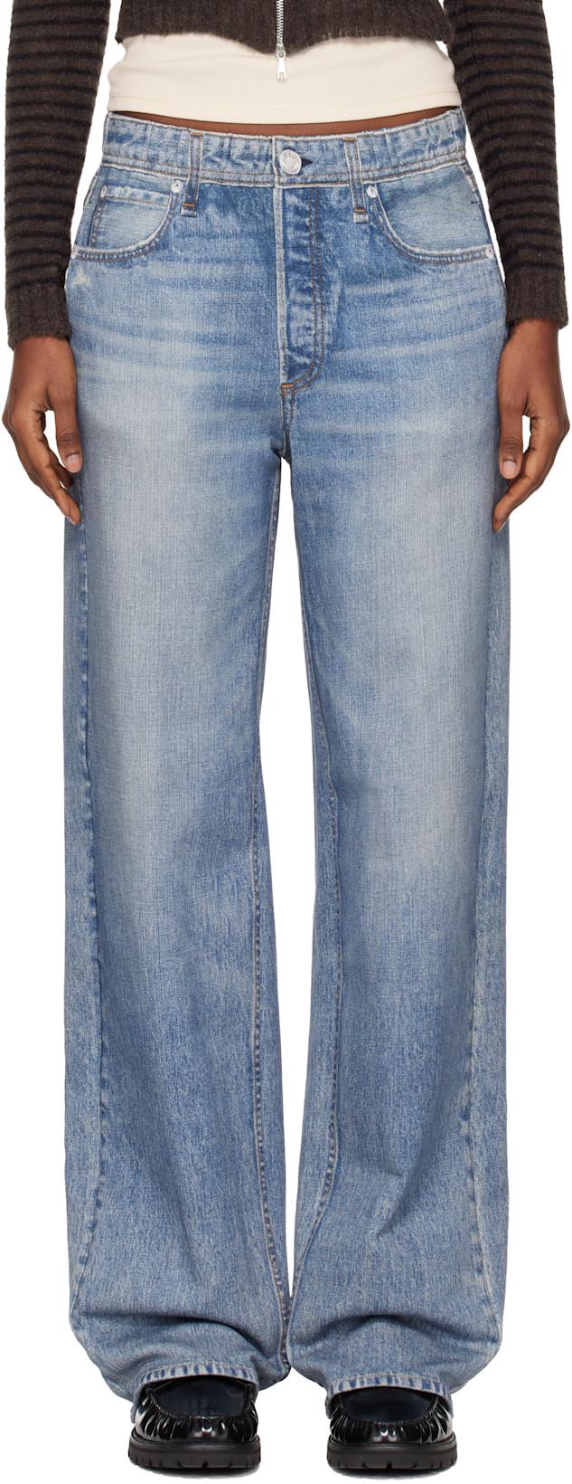 Blue rb Miramar Wide-Leg Jeans by RAG&BONE