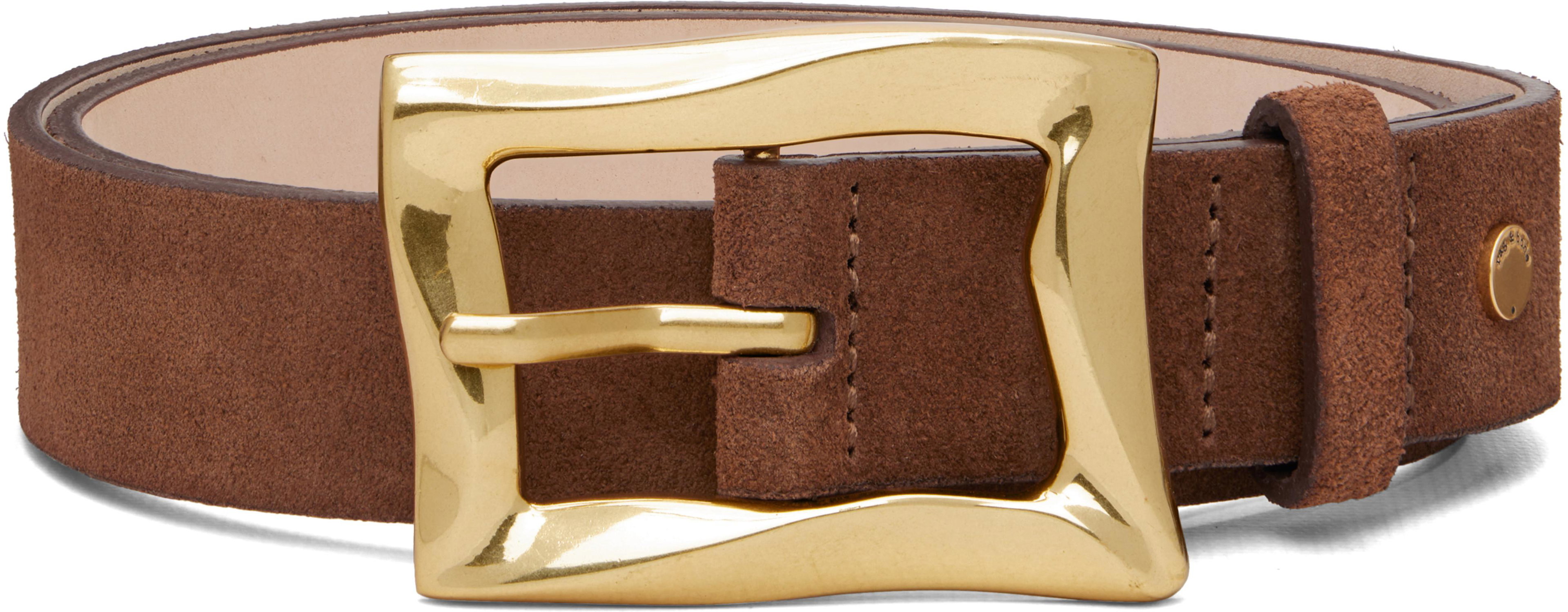 Brown Waverly Suede Belt by RAG&BONE