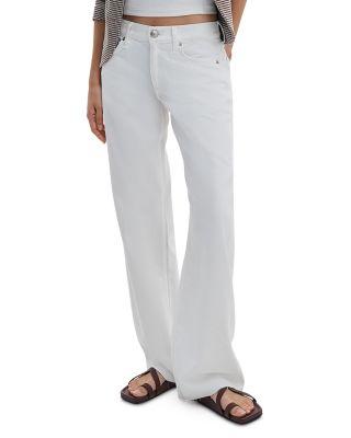 Cam Low Rise Straight Jeans in White by RAG&BONE