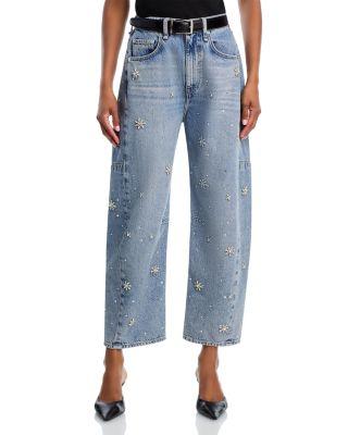 Charlie High Rise Ankle Barrel Jeans in Band Jewel by RAG&BONE
