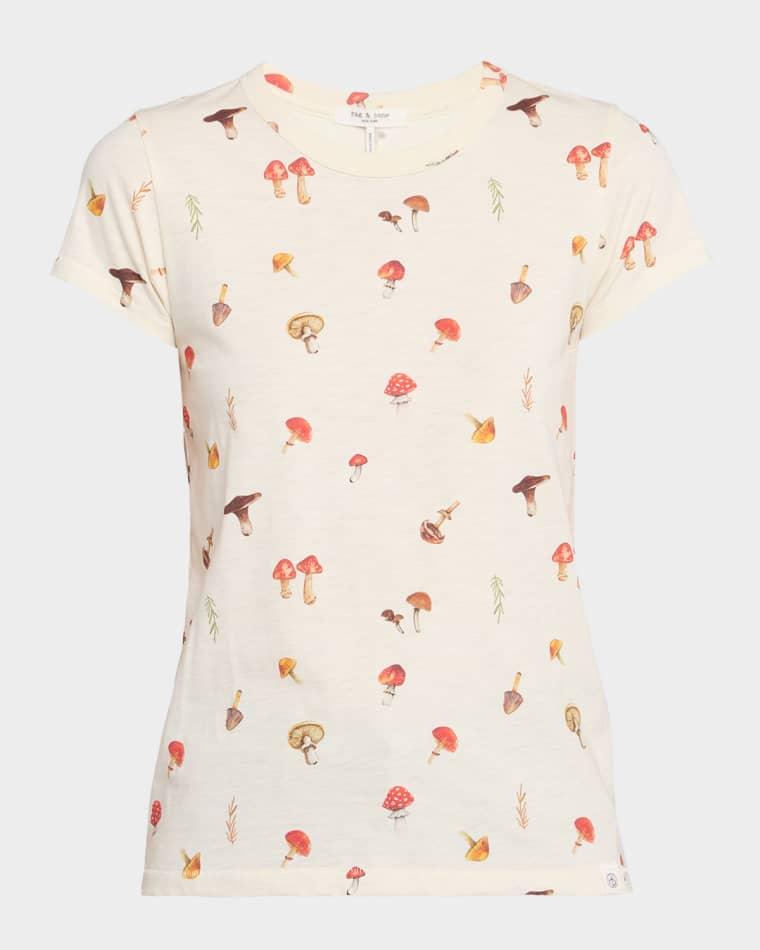Crewneck Mushroom-Print Tee by RAG&BONE