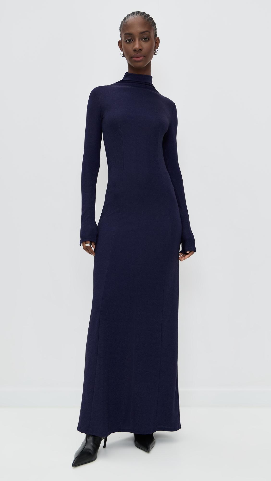 Elsa Metallic Turtleneck Maxi Dress by RAG&BONE