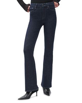 Epic Stretch Dahlia Mid Rise Full Flared Jeans in Rinse by RAG&BONE