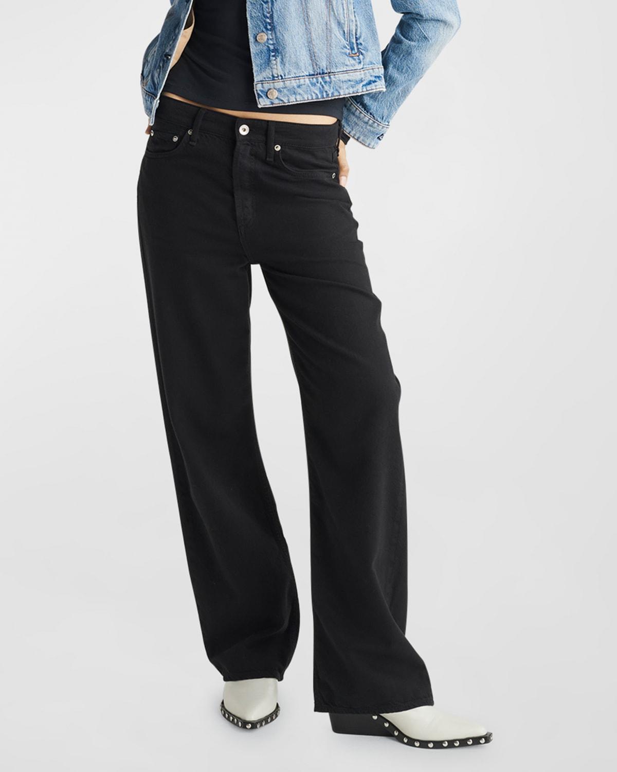 Featherweight Logan Mid-Rise Wide Jeans by RAG&BONE