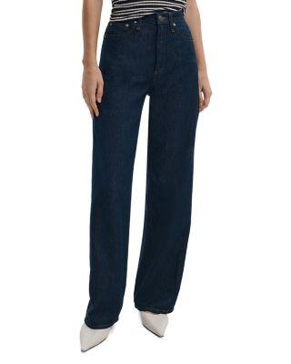 Featherweight Logan Mid Rise Wide Leg Jeans in Dusk Rinse by RAG&BONE