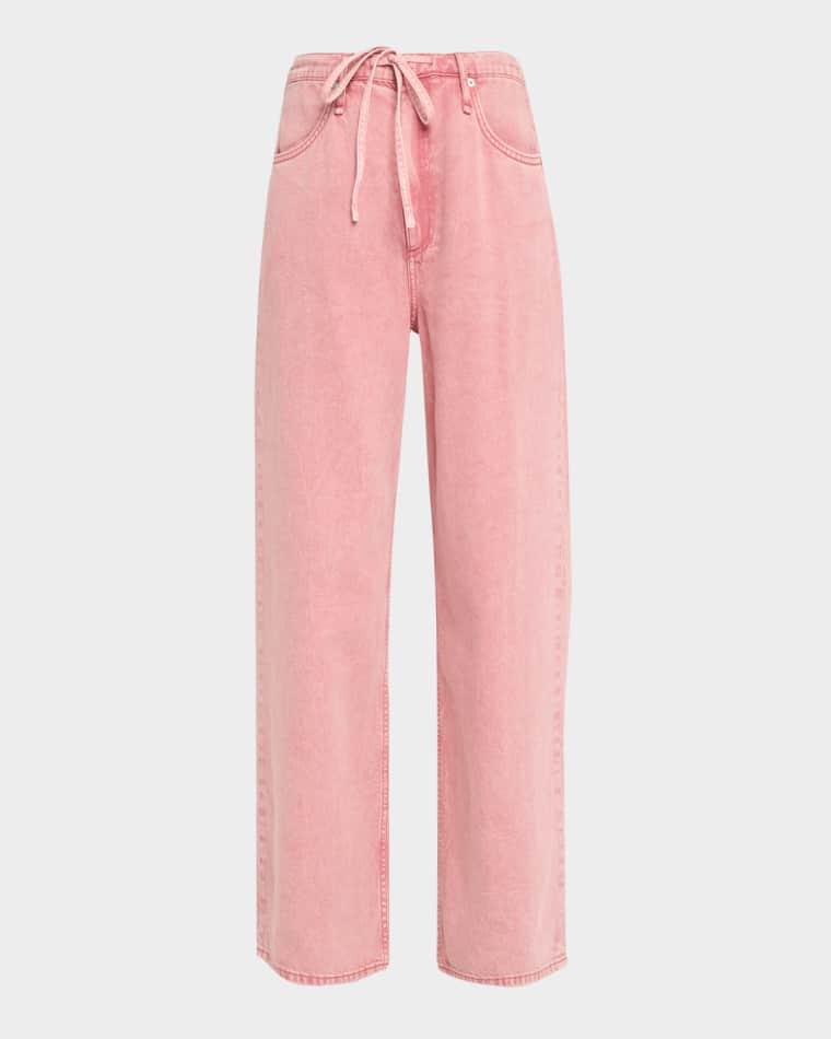 Featherweight Phoebe Drawstring Wide-Leg Jeans by RAG&BONE