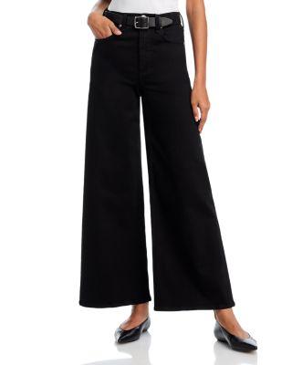 Flexi Sofie High Rise Wide Leg Jeans in Black by RAG&BONE