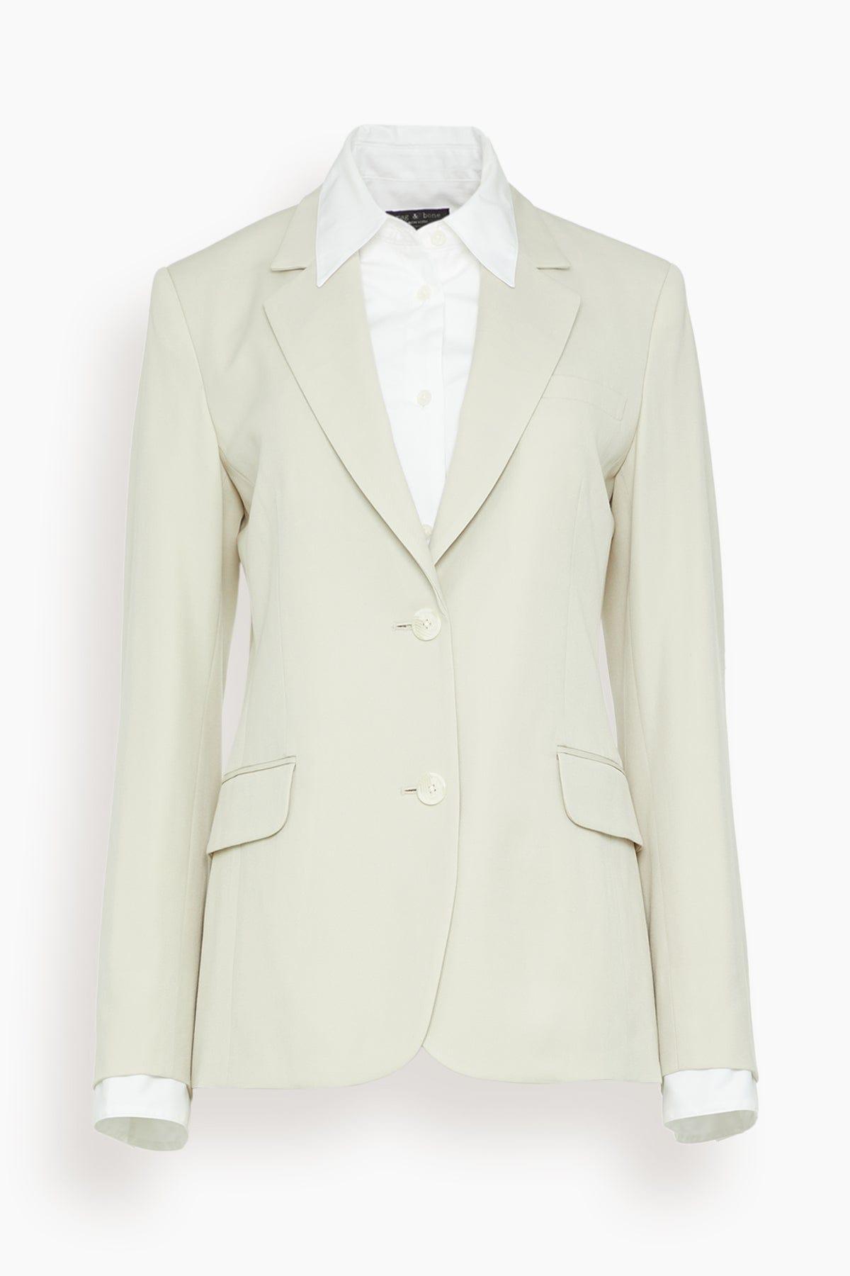 Frank Poplin Blazer in Ivory by RAG&BONE