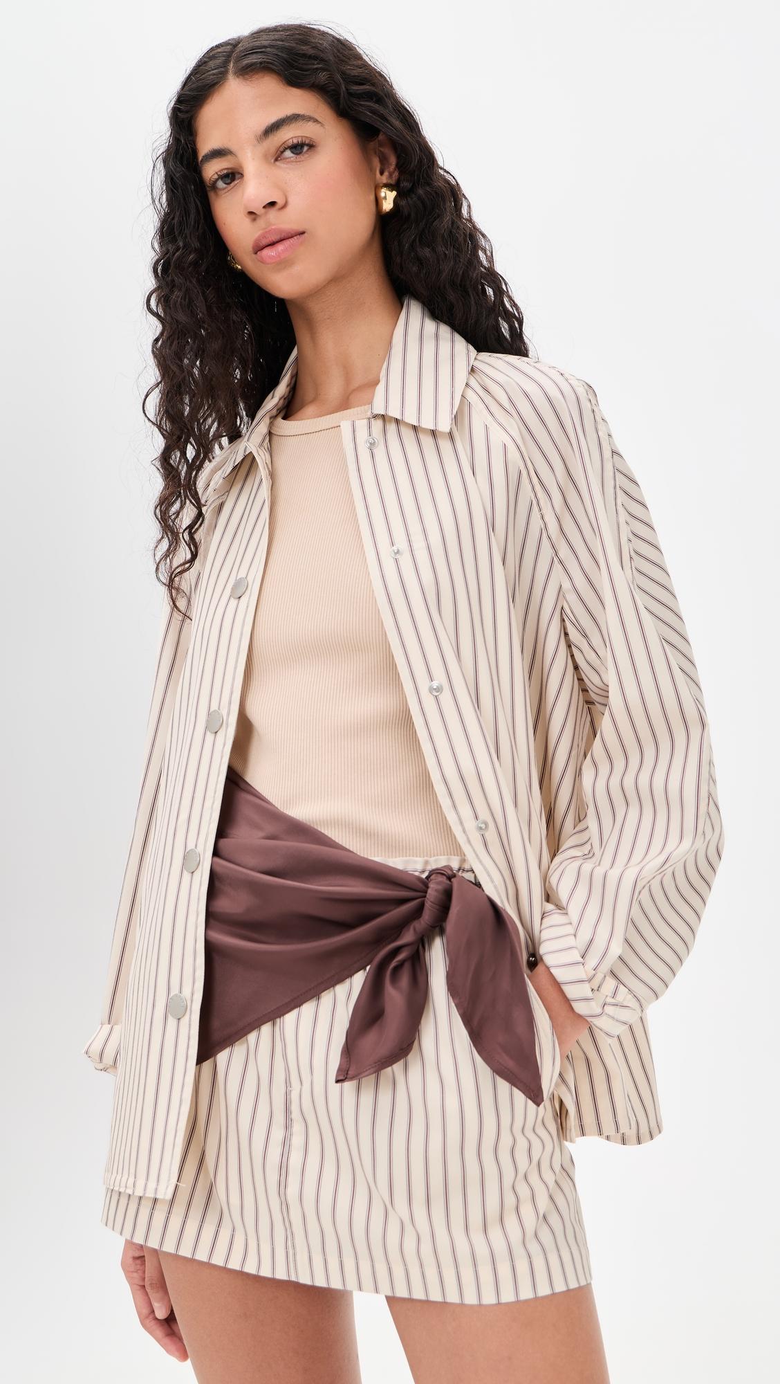 Gayle Striped Cropped Trench by RAG&BONE