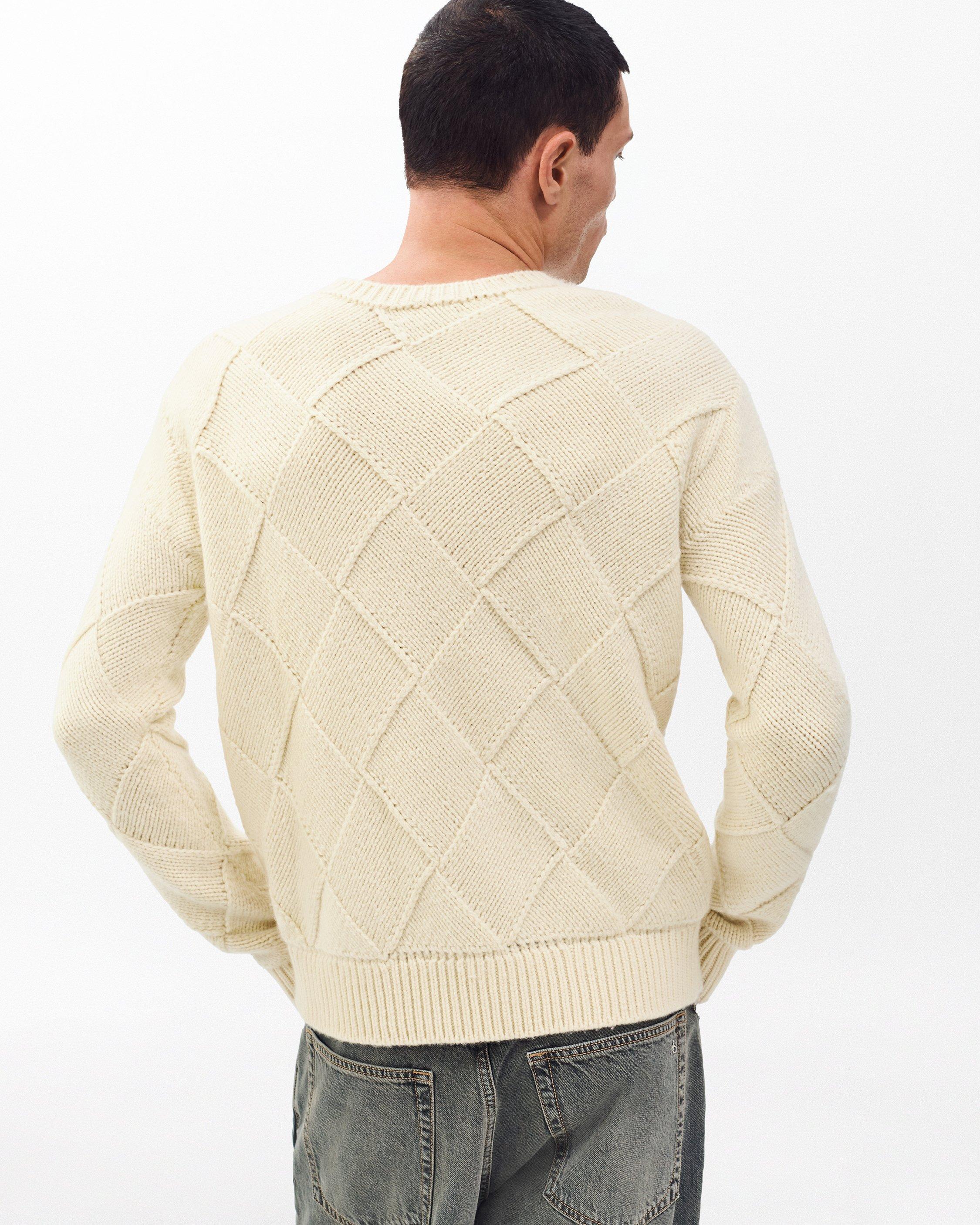 Hand-Knit Entrelac Wool Sweater by RAG&BONE