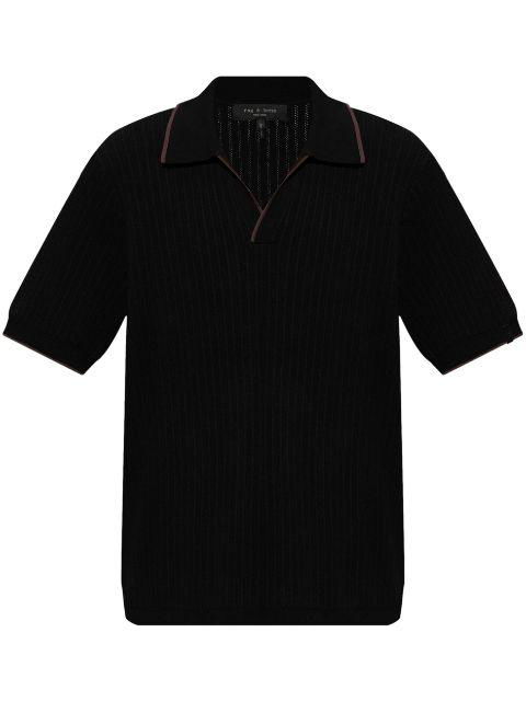 Harbor pointelle-knit polo shirt by RAG&BONE
