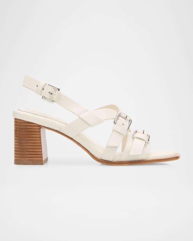 Harlow Leather Mid-Heel Slingback Sandals by RAG&BONE