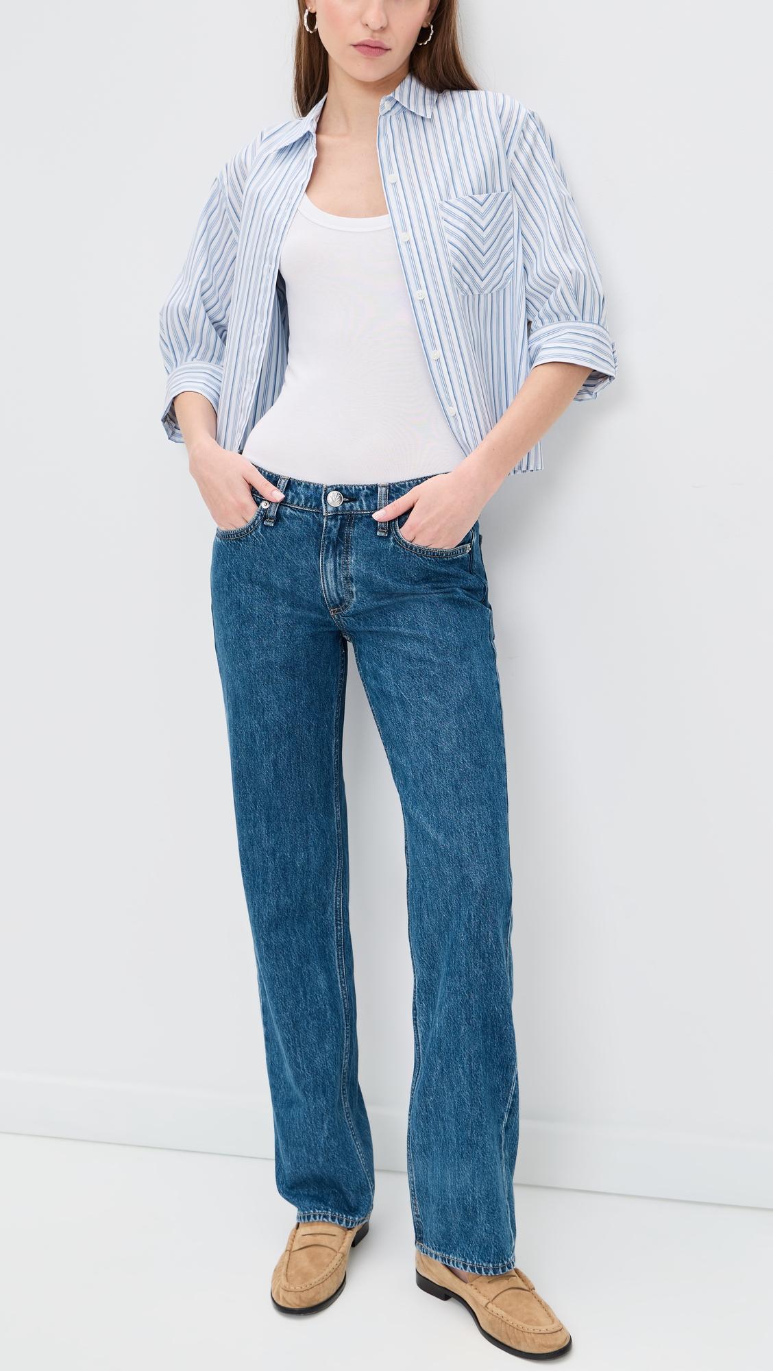 Harlow Low-Rise Full Straight Jeans by RAG&BONE