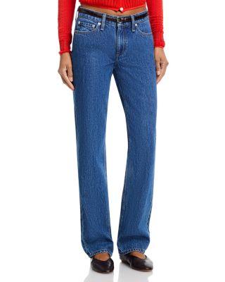 Harlow Low Rise Full Straight Jeans in Park by RAG&BONE
