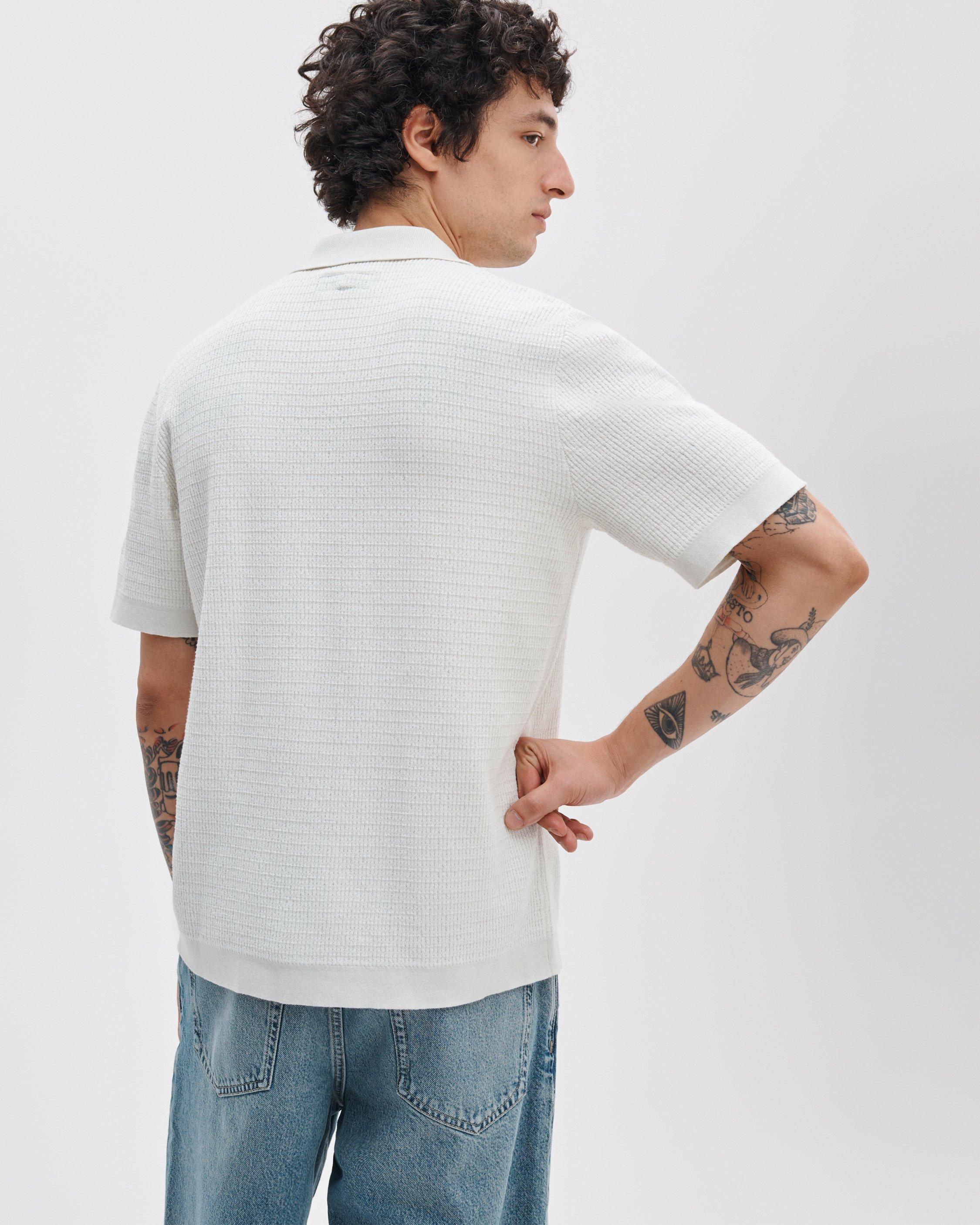 Harvey Contrast-Trim Knit Camp Shirt by RAG&BONE