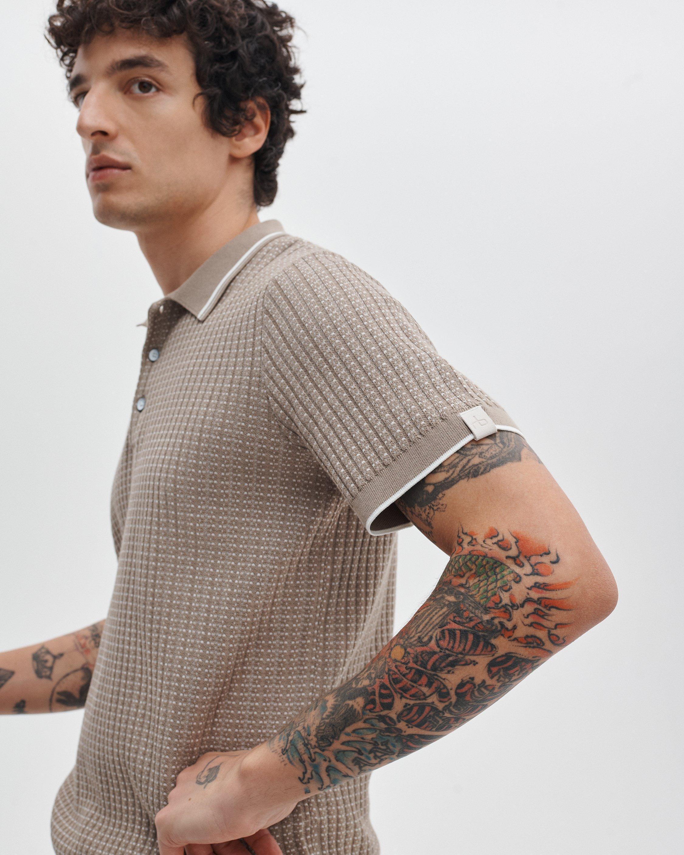 Harvey Rib-Knit Polo Shirt by RAG&BONE
