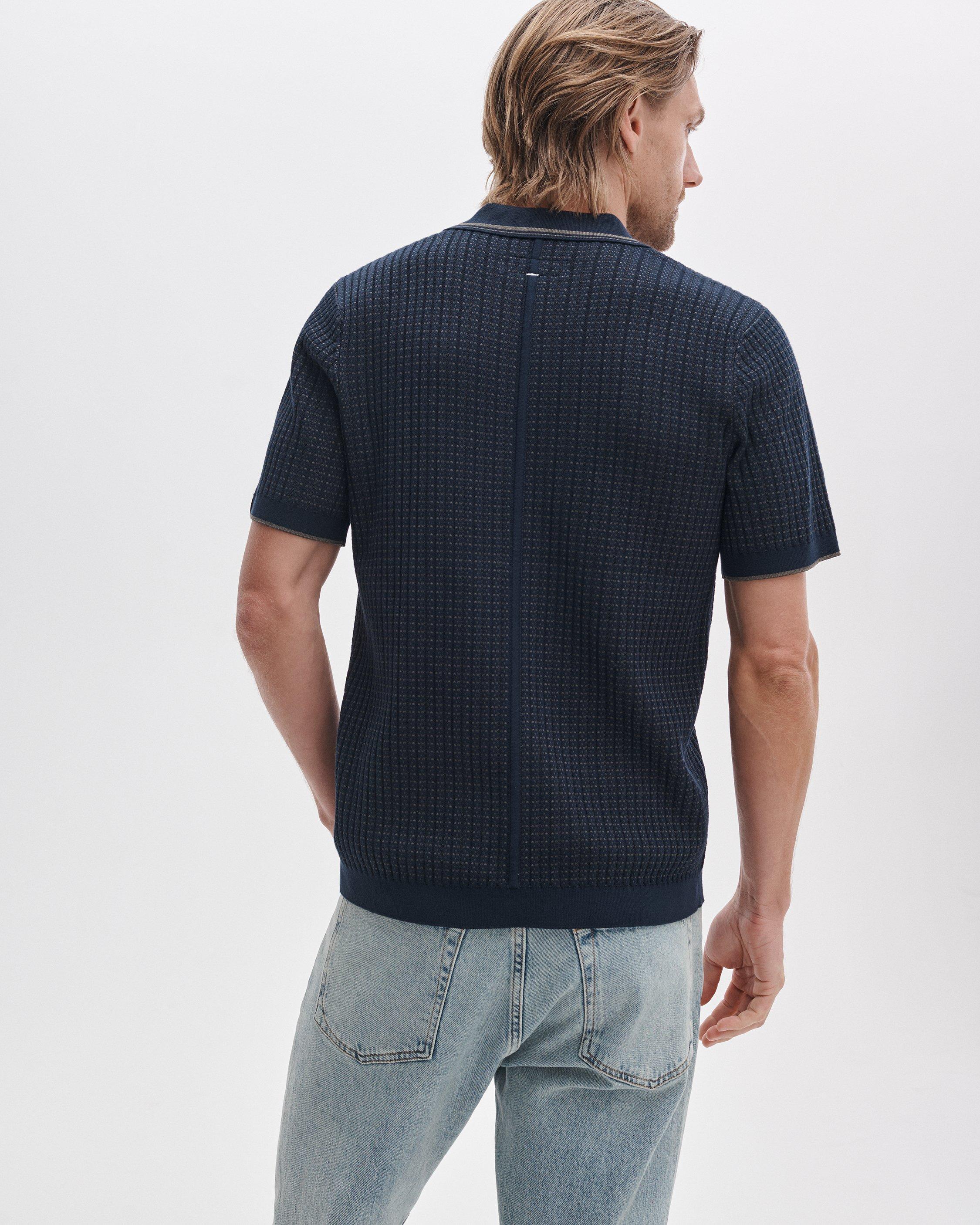 Harvey Rib-Knit Polo Shirt by RAG&BONE