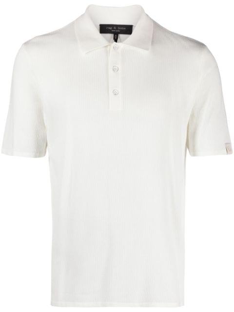Harvey ribbed-knit polo shirt by RAG&BONE