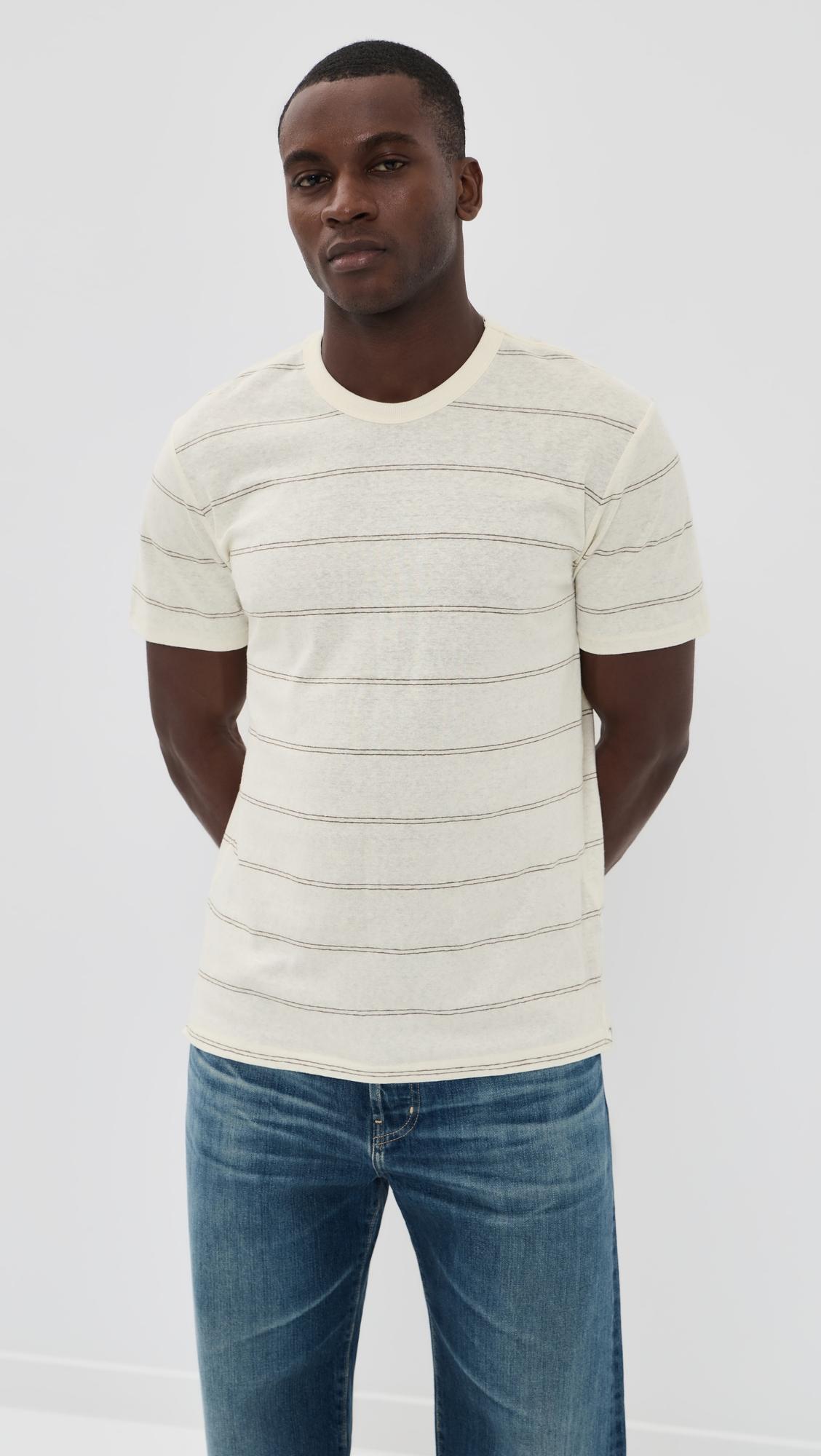 Hemp Stripe Classic Tee by RAG&BONE