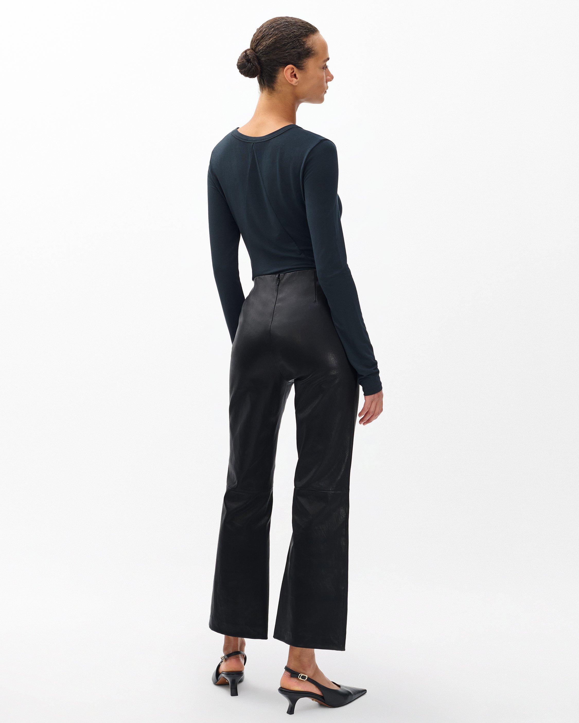 Irina Kick Flare Leather Pants by RAG&BONE
