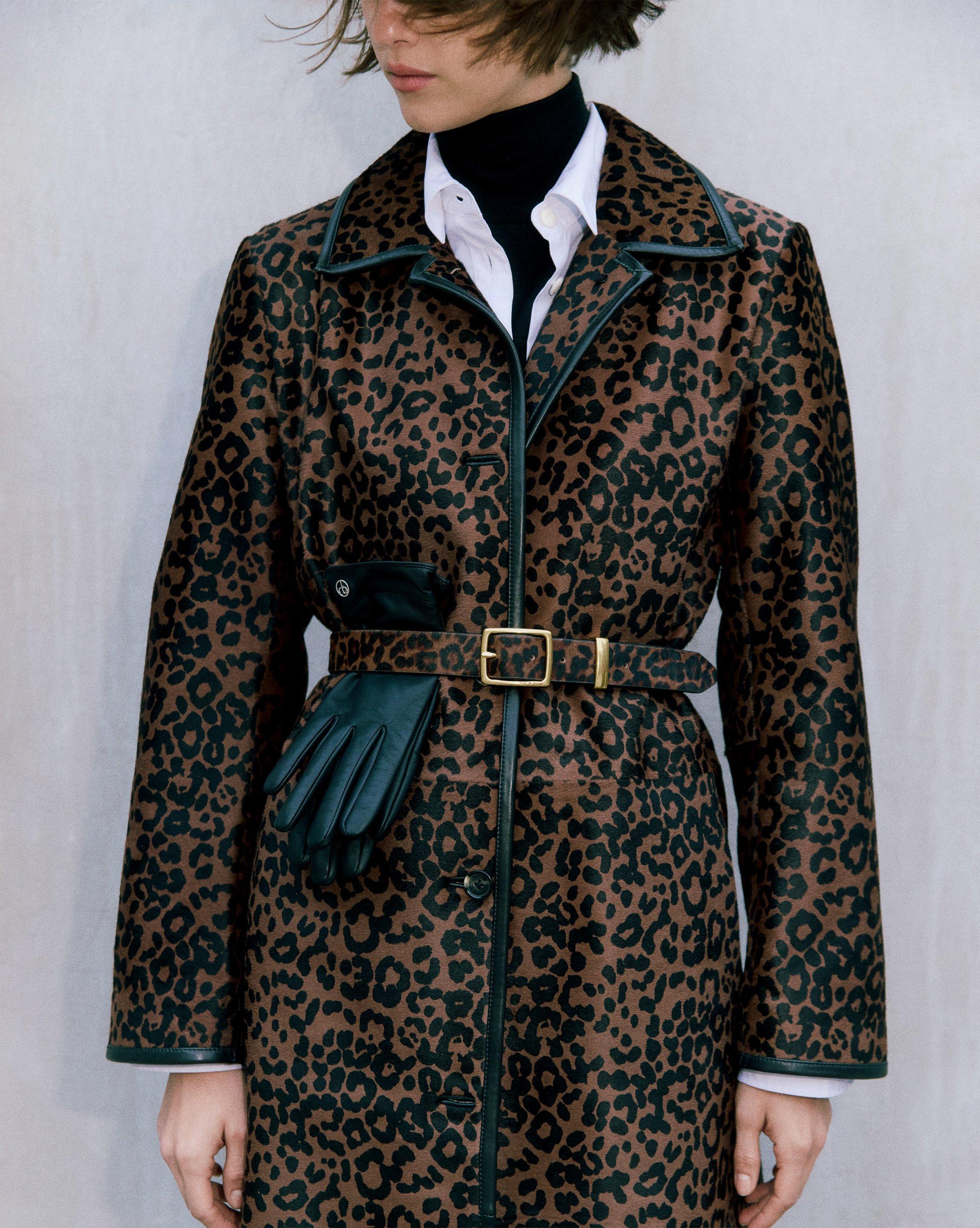 Isa Leopard-Print Calf Hair Coat by undefined Isa Leopard-Print Calf Hair Coat by undefined