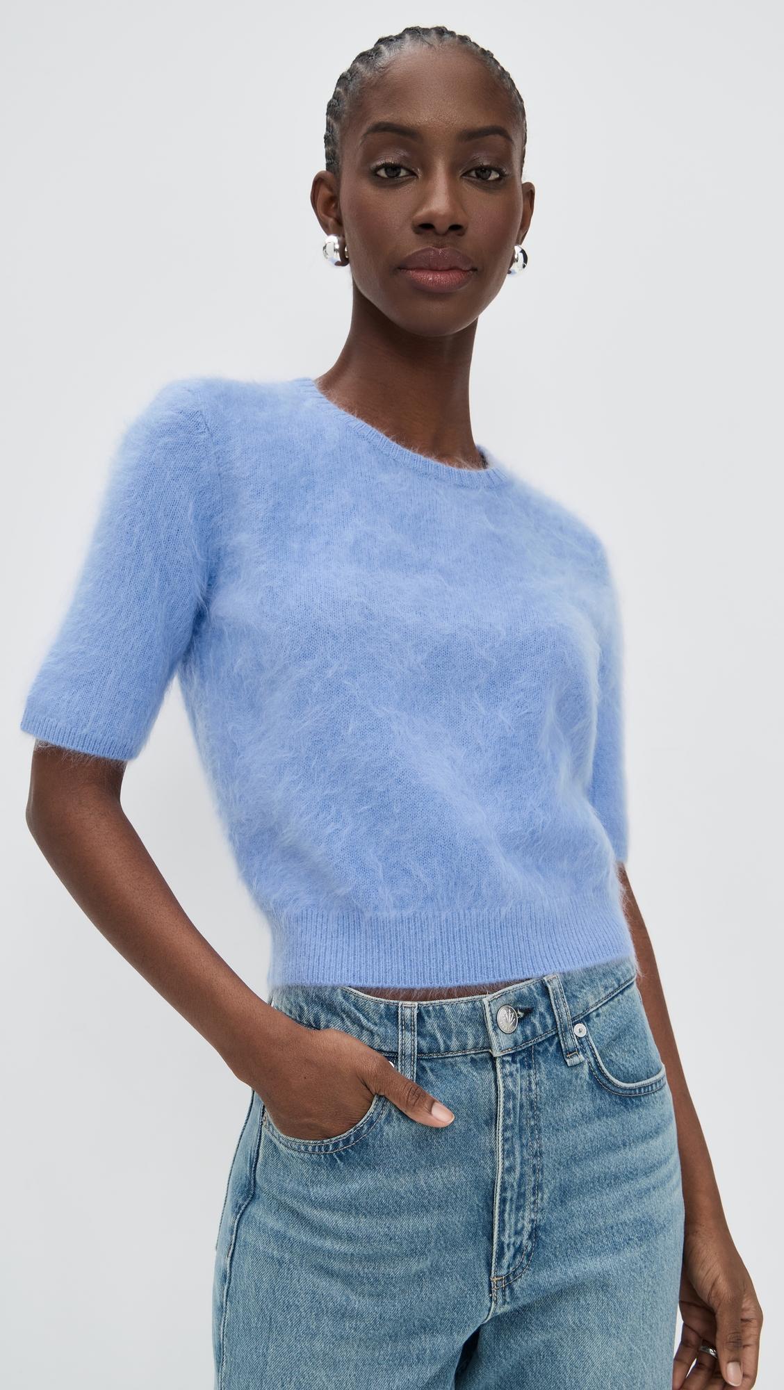 Jada Brushed Cashmere Short Sleeve Crew Pullover by RAG&BONE