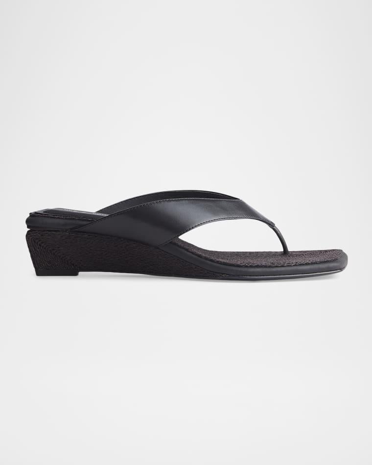 Jo Jute and Leather Thong Wedge Sandals by RAG&BONE