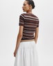 Karina Striped Short-Sleeve Sweater by RAG&BONE