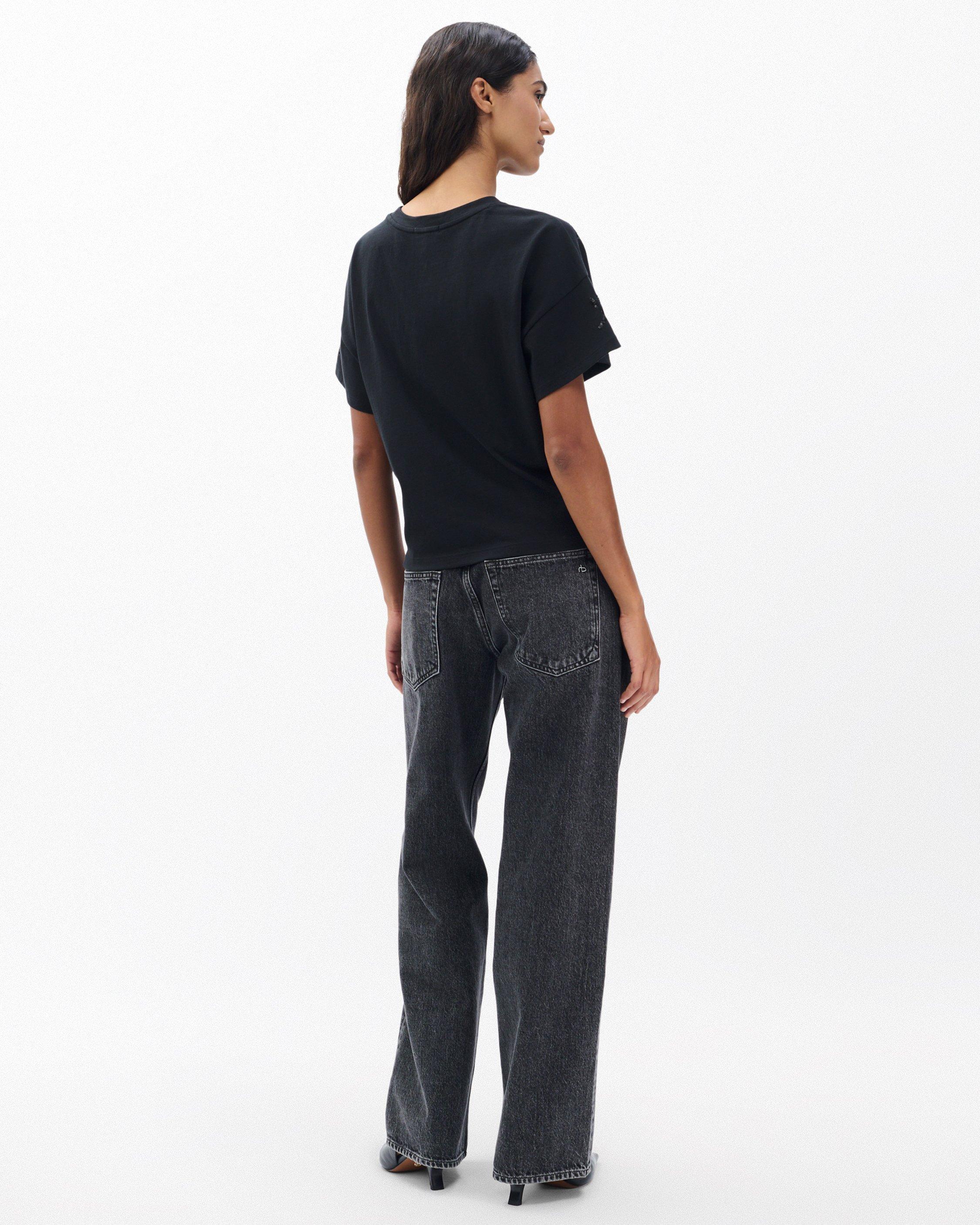 Kelly Boxy Beaded Floral Tee by RAG&BONE