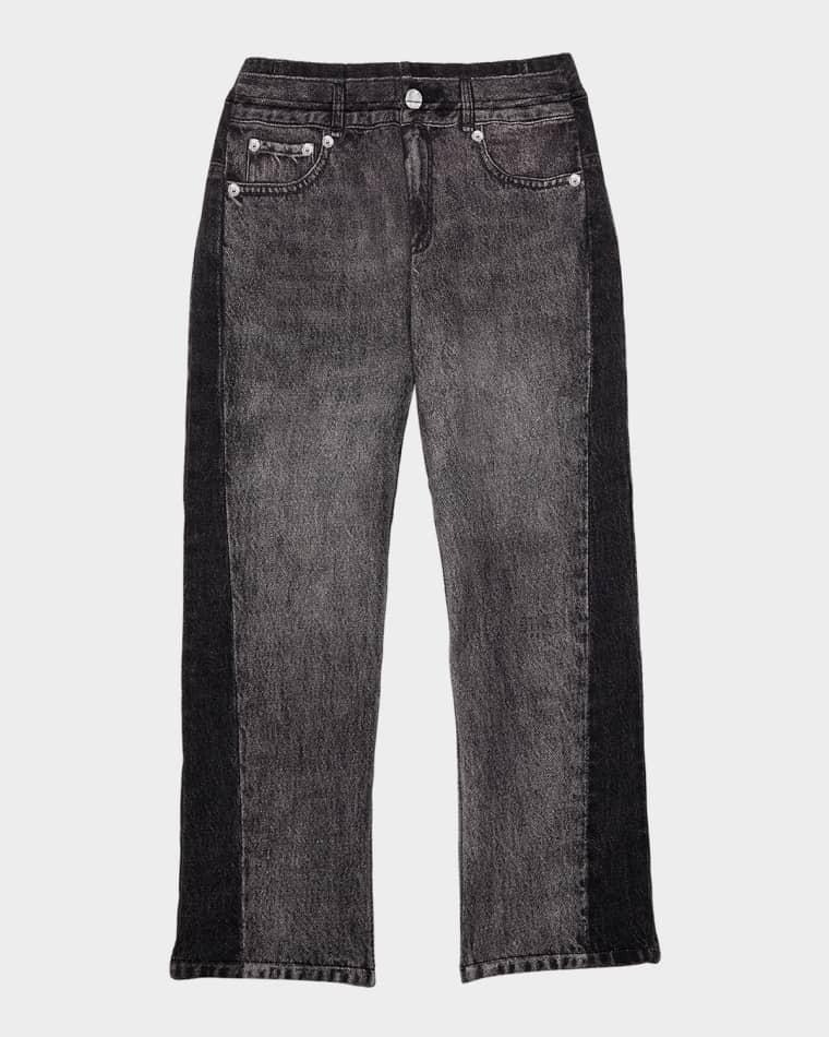Kid's Mini rb Miramar Terry Two-Tone Wide-Leg Pants, Size 12M-10 by RAG&BONE