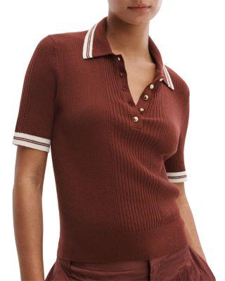 Laurie Tipped Short Sleeve Polo Sweater by RAG&BONE