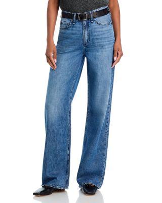Logan Featherweight High Rise Wide Leg Jeans in River by RAG&BONE