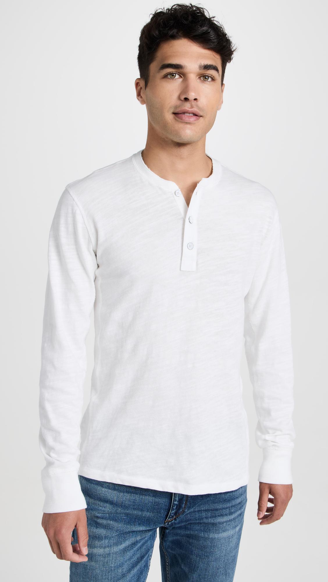 Long Sleeve Classic Henley by RAG&BONE