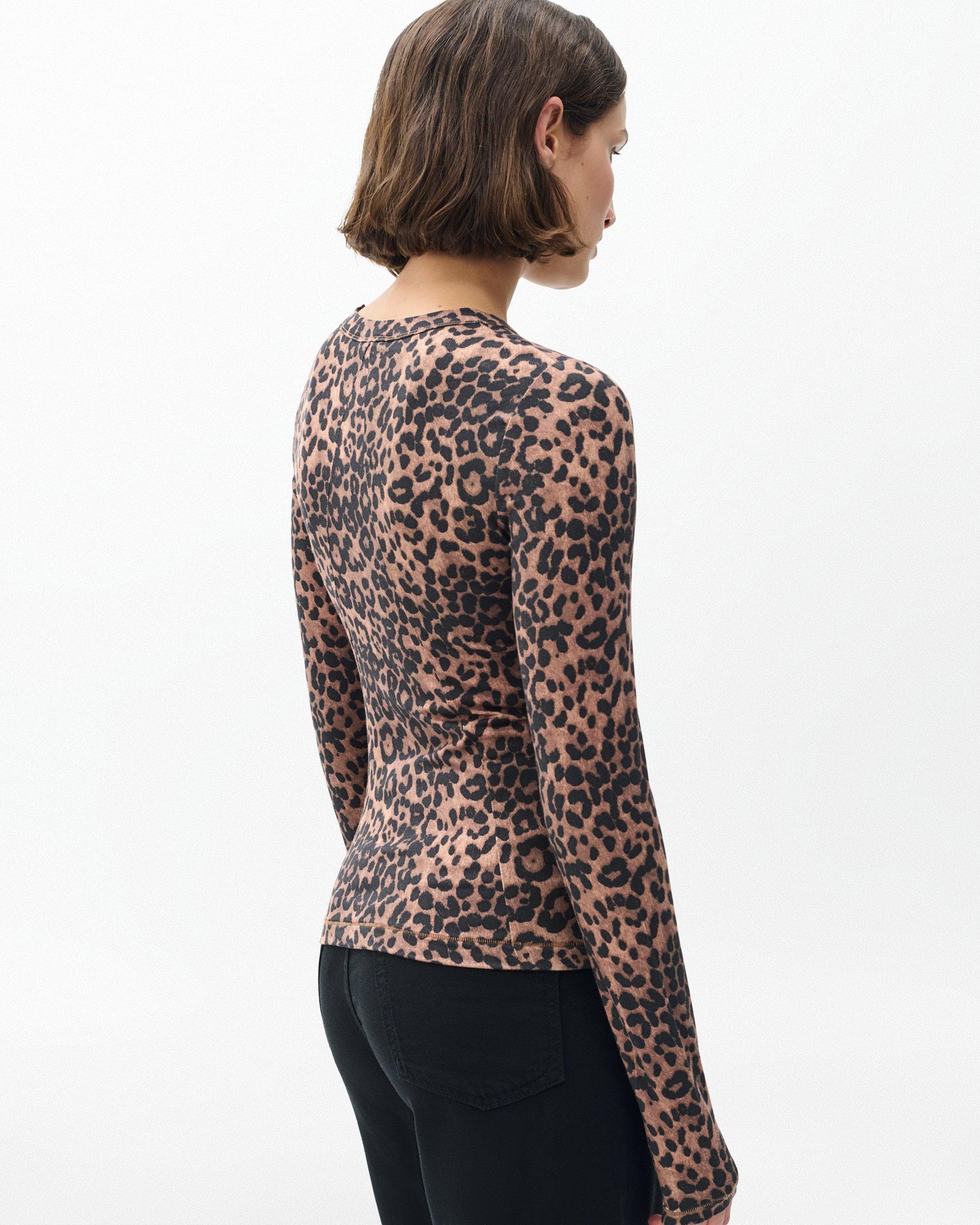 Luca Leopard-Print Long-Sleeve Tee by RAG&BONE