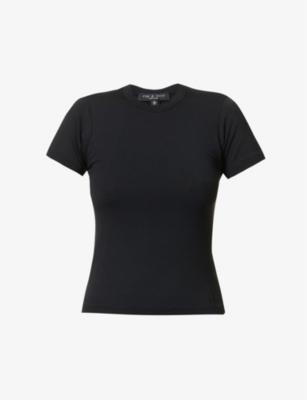 Luca cropped ribbed stretch-woven T-shirt by RAG&BONE