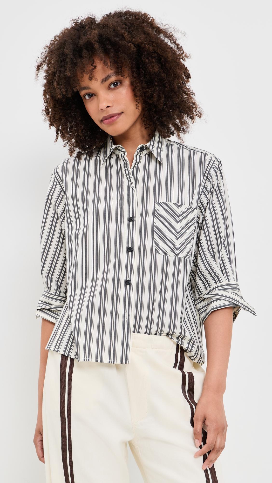 Lucia Stripe Poplin Shirt by RAG&BONE