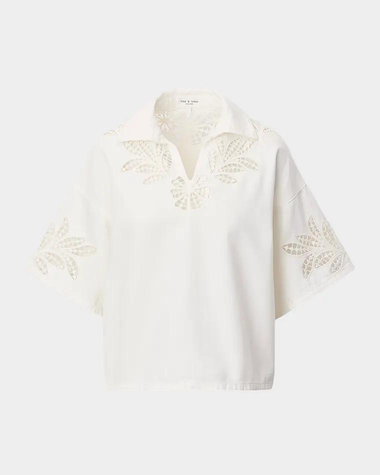 Lucy Floral Cutout Denim Shirt by RAG&BONE