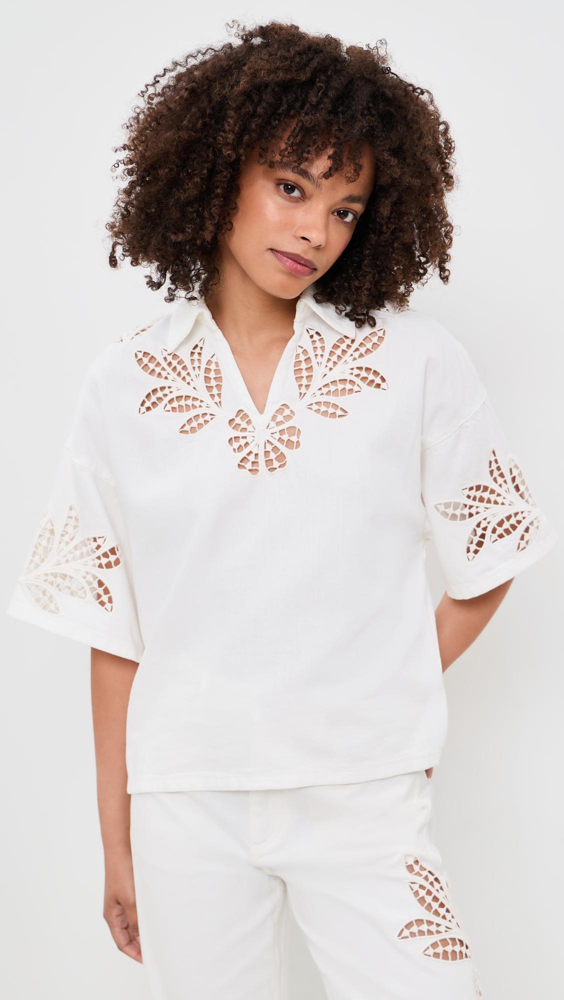 Lucy Floral Cutout Denim Shirt by RAG&BONE