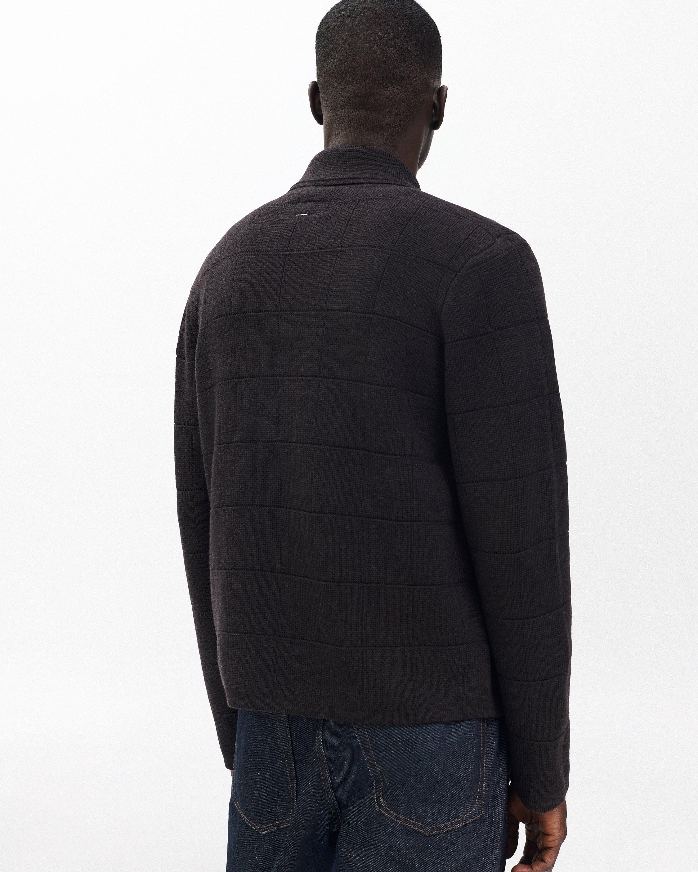 Melrose Full-Zip Windowpane Wool Sweater by RAG&BONE