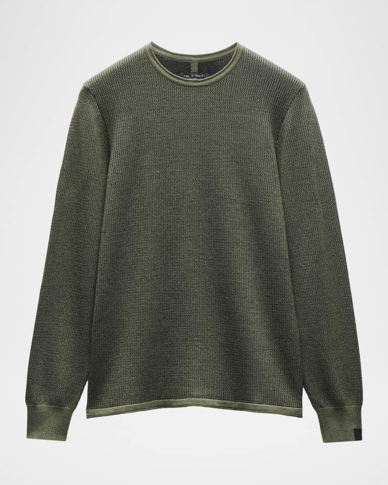 Men's Gregory Slim-Fit Waffle Knit Crewneck Sweater by RAG&BONE