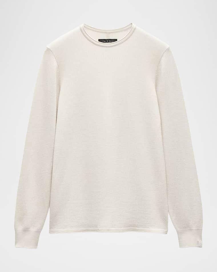 Men's Gregory Slim-Fit Waffle Knit Crewneck Sweater by RAG&BONE