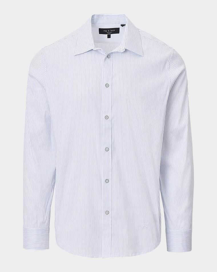 Men's Patrick Pinstripe Poplin Sport Shirt by RAG&BONE