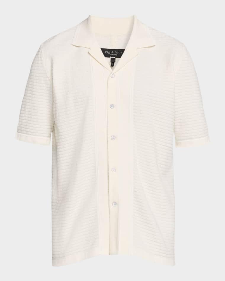 Men's Zuma Ottoman Stitch Short-Sleeve Shirt by RAG&BONE