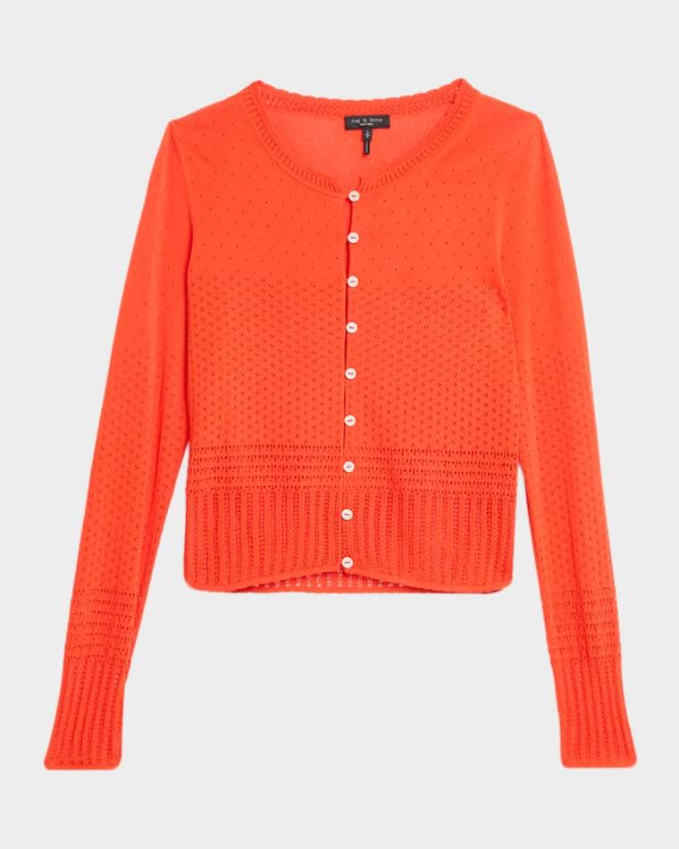Michelle Scalloped Pointelle-Knit Cardigan by RAG&BONE